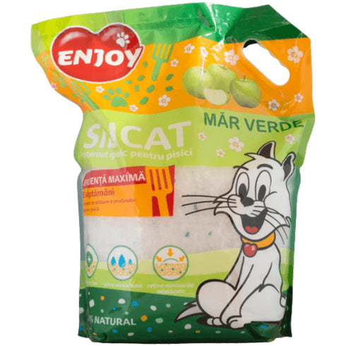 Nisip pentru litiera cu mar verde Enjoy 7.6 L